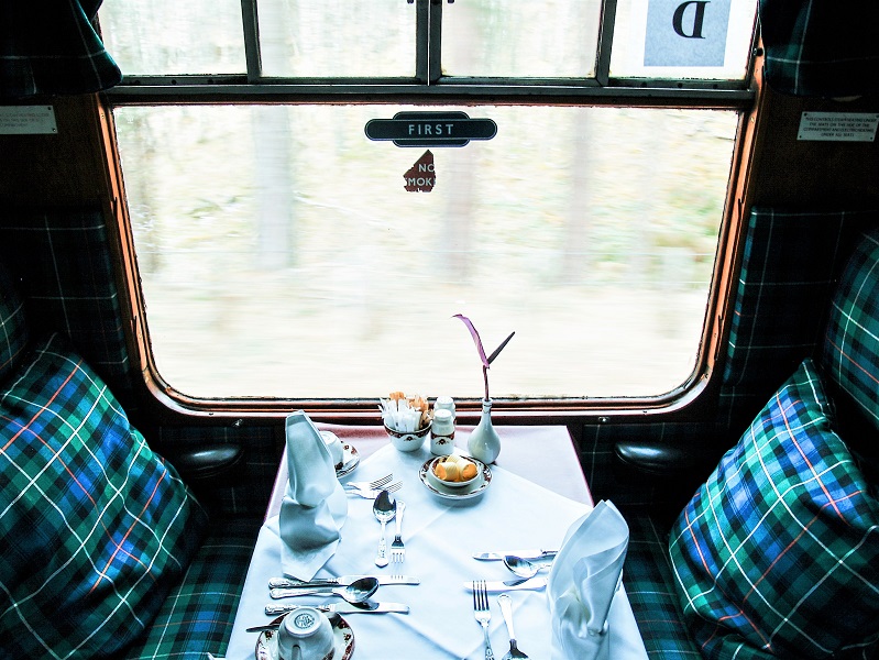 interno treno Scozia